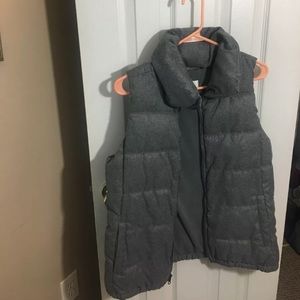 Old Navy Fleece Lined Grey Puffer Jacket Size M